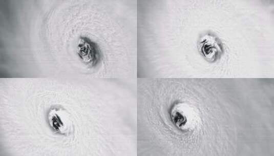 从太空特写飓风伊尔玛的风眼高清在线视频素材下载
