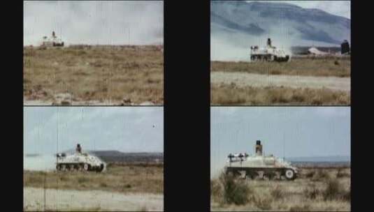 草地上的坦克电影短片高清在线视频素材下载