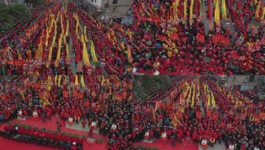 湘南春节临武舞龙航拍视频1高清在线视频素材下载