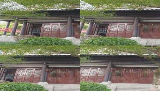 湖南衡阳石鼓书院大观楼孔子雕像高清在线视频素材下载