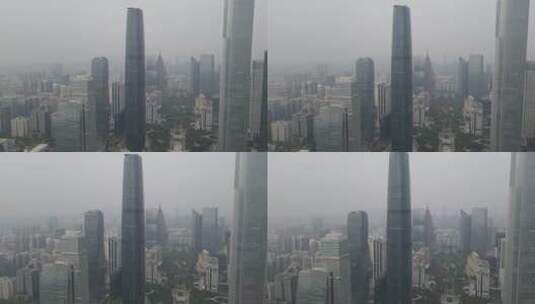 广州珠江新城城市CBD高楼建筑航拍高清在线视频素材下载