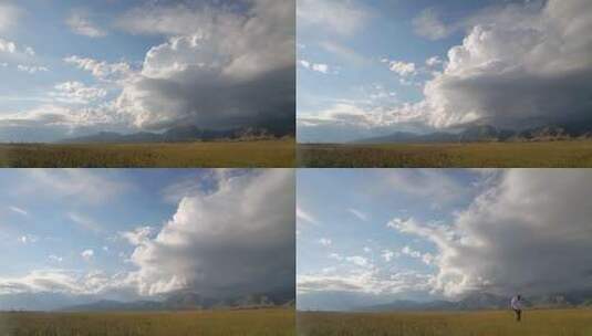 赛里木湖旅拍草原云空云海延时摄影高清在线视频素材下载