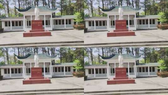 抗日英雄陵墓红色革命纪念馆红安麻城高清在线视频素材下载