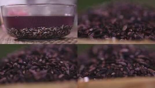 【镜头合集】通过紫米黑米提取花青素高清在线视频素材下载