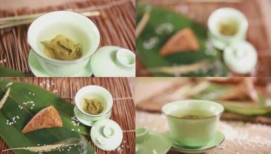 【镜头合集】绿茶泡茶沏茶高清在线视频素材下载