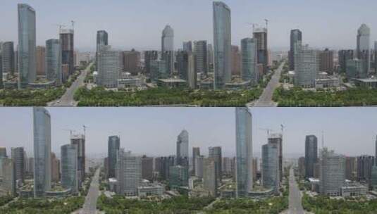 江西南昌城市CBD商务建筑航拍高清在线视频素材下载