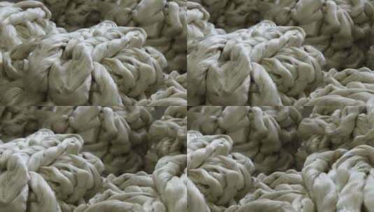 丝绸加工工艺流程匠人桑树桑叶高清在线视频素材下载