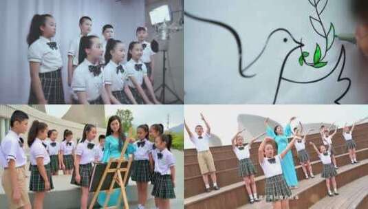 2022年六一儿童节公益歌曲《愿世界没战争》高清在线视频素材下载