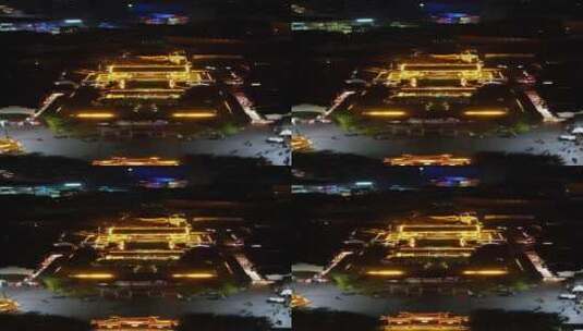 航拍江苏南京夫子庙夜景高清在线视频素材下载