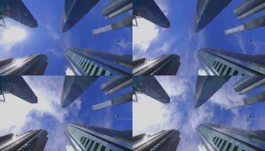 城市建筑楼房流云空境高清在线视频素材下载
