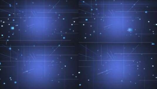 蓝色发光粒子直线C4D动画高清在线视频素材下载