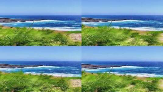 青山大海，享受大自然的美，风有风的自由高清在线视频素材下载