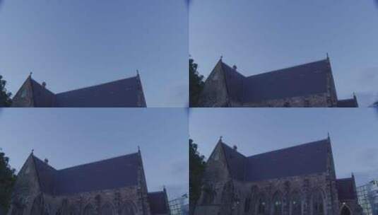 教堂的建筑外观高清在线视频素材下载