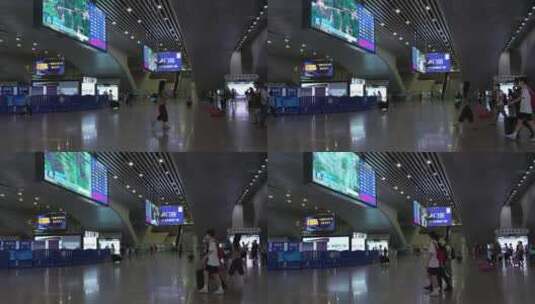 广州南站大厅高清在线视频素材下载