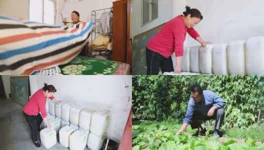 农村劳动妇女身体强健干活有力老年身体健康高清在线视频素材下载