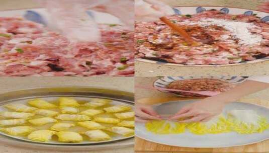 娃娃菜酿肉卷高清在线视频素材下载