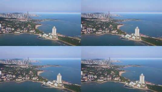4k 航拍青岛旅游城市高清在线视频素材下载