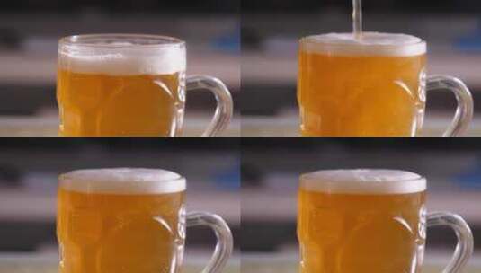 啤酒倒满高清在线视频素材下载
