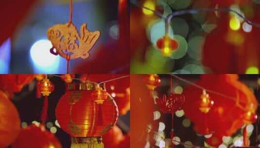 春节喜庆年味元素4K高清在线视频素材下载
