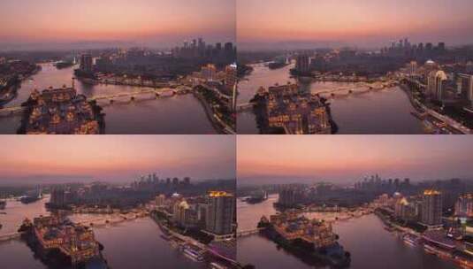 福州宣传片地标夜景航拍 4K高清在线视频素材下载