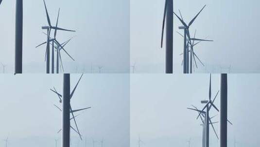 海上风力发电场高清在线视频素材下载