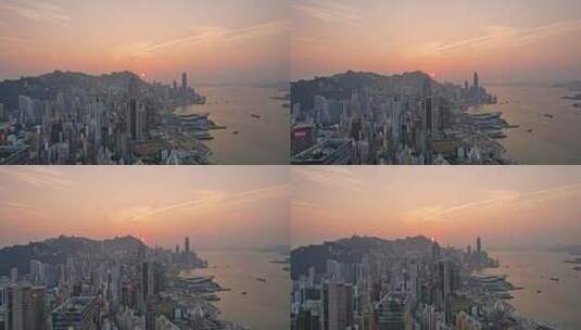 香港日落高清在线视频素材下载