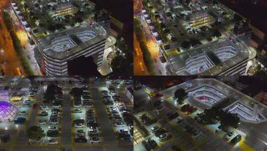 合集_赛格购物中心楼顶停车场4K航拍高清在线视频素材下载