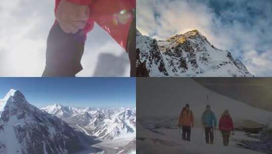 攀登 登山运动高清在线视频素材下载