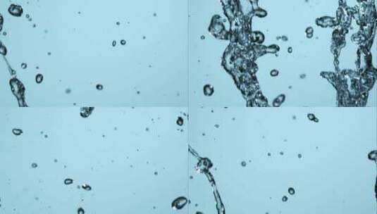 在反射表面上以超慢动作1500fps浇水和飞溅-水高清在线视频素材下载