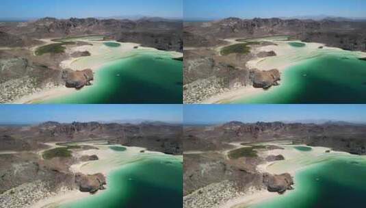 墨西哥几个海滩的鸟瞰图高清在线视频素材下载