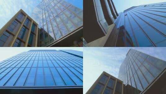 商务楼 写字楼 大厦 大楼 玻璃幕墙高清在线视频素材下载