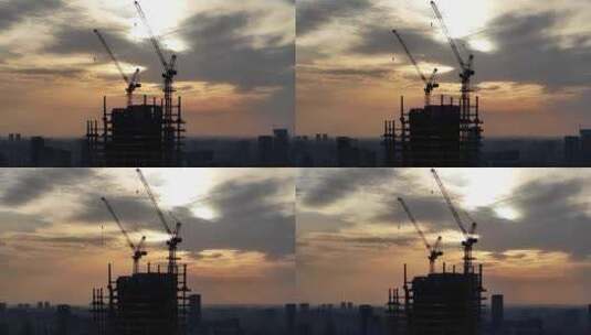 建造中的摩天大楼高清在线视频素材下载