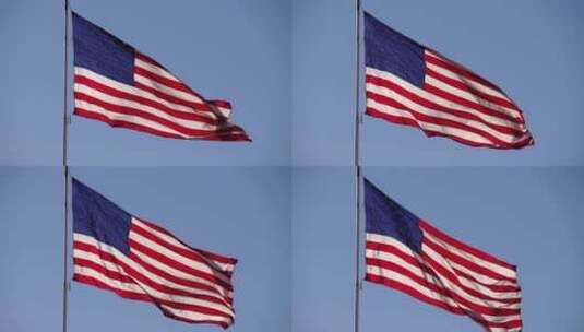 美国国旗慢动作高清在线视频素材下载