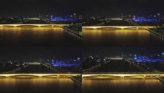 华南大桥夜景交通高清在线视频素材下载