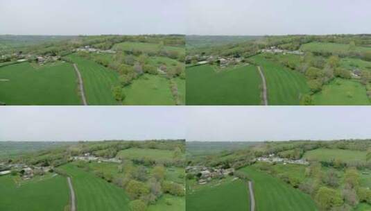 空中向德文郡中心美丽古雅的英国乡村移动。高高清在线视频素材下载