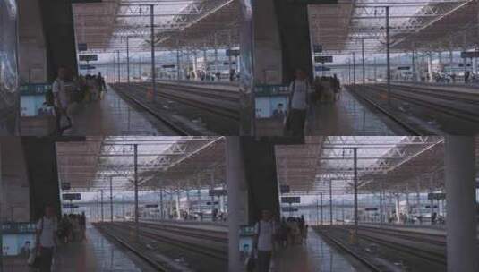 高铁站火车高清在线视频素材下载