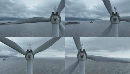 风力发电机航拍空镜高清在线视频素材下载