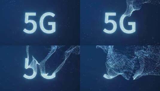 5G粒子飘散科技感高清在线视频素材下载