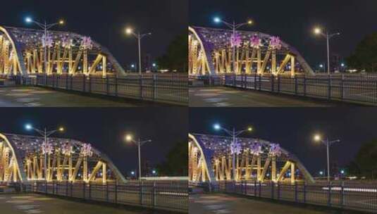 广州珠江夜景 海珠桥 老城区 延时高清在线视频素材下载