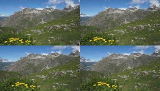 攀登伊塞兰山口，萨瓦省，法国，在背景是普里山。高清在线视频素材下载