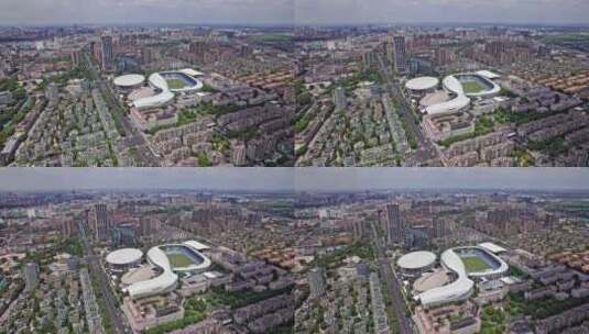杭州市临平区体育中心高清在线视频素材下载