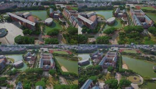 航拍福建中医药大学高清在线视频素材下载