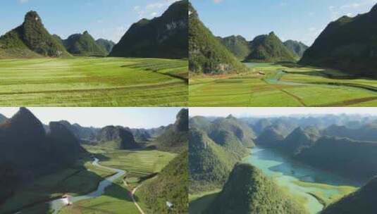 更望湖湿地草原湖泊广西山水水利水源灌溉高清在线视频素材下载