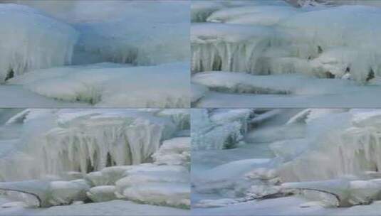 冰雪世界，九如山冰瀑高清在线视频素材下载