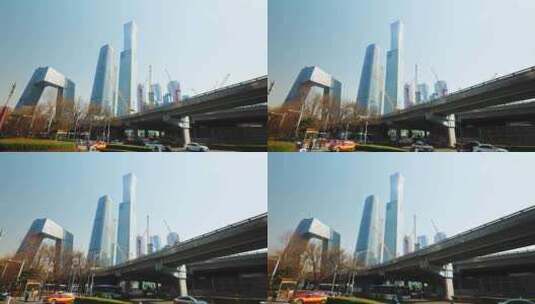 4K北京国贸中国尊CBD建筑实拍高清在线视频素材下载