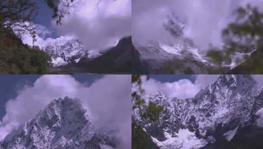 远处的雪山高清在线视频素材下载