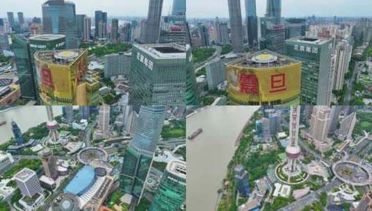 上海市外滩陆家嘴东方明珠塔高楼大厦摩天大高清在线视频素材下载
