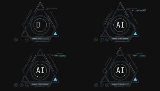 关于人工智能和聊天机器人技术的信息图动画高清在线视频素材下载