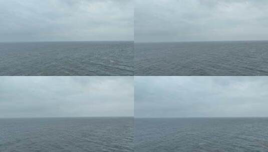 阴天大海航拍海面飞行海平面飞越大海高清在线视频素材下载