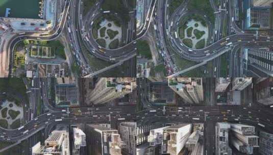 香港道路俯拍高清在线视频素材下载